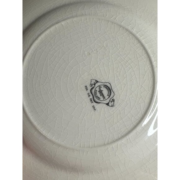 Fondeville Ambassador Ware Orchard Fruit  Plates Yellow Gold Trim England Two 9" - Picture 5 of 16